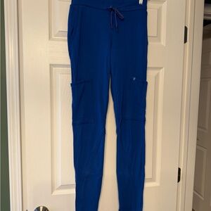 Jaanuu Royal Blue Cargo Scrub Pants XXS tall